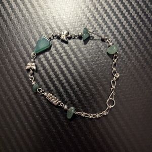Green Stone Butterfly Bracelet